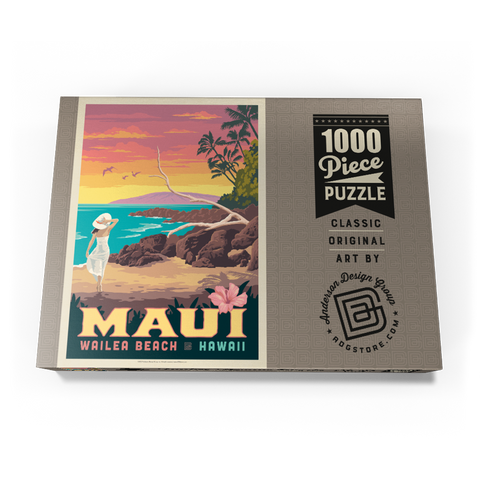 Darstellung des Puzzle Motivs Hawaii: Maui (Wailea Beach) Hawai'i: Maui (Wailea Beach) 1000 Puzzle Schachtel Ansicht3