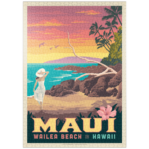 Darstellung des Puzzle Motivs Hawaii: Maui (Wailea Beach) puzzleplate Hawai'i: Maui (Wailea Beach) 1000 Puzzle