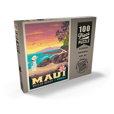 Darstellung des Puzzle Motivs Hawai'i: Maui (Wailea Beach) 100 Puzzle Schachtel Ansicht2