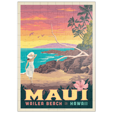 Darstellung des Puzzle Motivs Hawaii: Maui (Wailea Beach) puzzleplate Hawai'i: Maui (Wailea Beach) 100 Puzzle