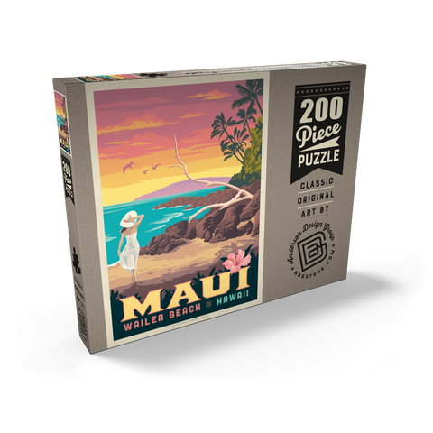 Darstellung des Puzzle Motivs Hawaii: Maui (Wailea Beach) Hawai'i: Maui (Wailea Beach) 200 Puzzle Schachtel Ansicht2