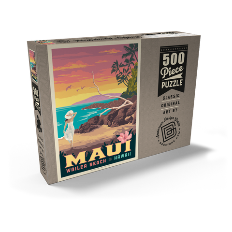 Darstellung des Puzzle Motivs Hawaii: Maui (Wailea Beach) Hawai'i: Maui (Wailea Beach) 500 Puzzle Schachtel Ansicht2