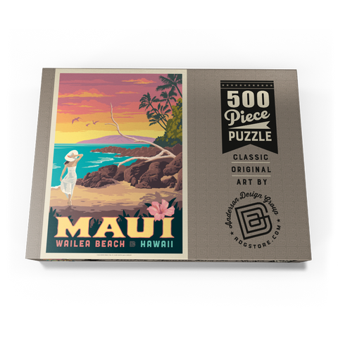 Darstellung des Puzzle Motivs Hawaii: Maui (Wailea Beach) Hawai'i: Maui (Wailea Beach) 500 Puzzle Schachtel Ansicht3