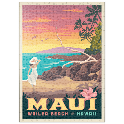 Darstellung des Puzzle Motivs Hawaii: Maui (Wailea Beach) puzzleplate Hawai'i: Maui (Wailea Beach) 500 Puzzle
