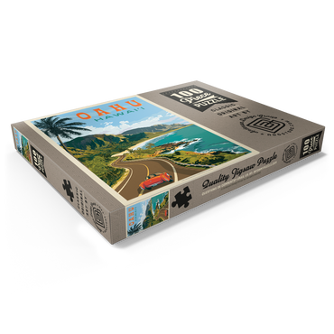Darstellung des Puzzle Motivs Hawaii: Oahu (North Shore Drive) 100 Puzzle Schachtel Ansicht1