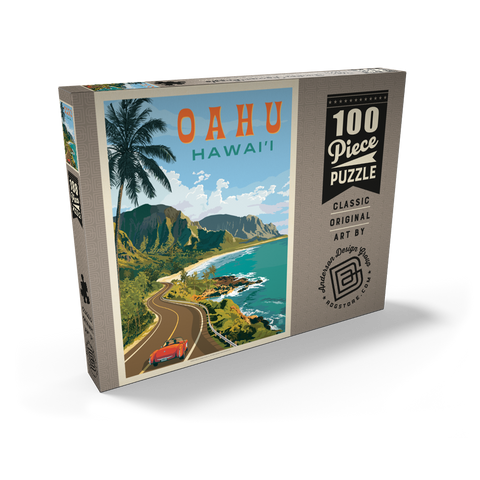 Darstellung des Puzzle Motivs Hawaii: Oahu (North Shore Drive) Hawaii: Oahu (North Shore Drive) 100 Puzzle Schachtel Ansicht2