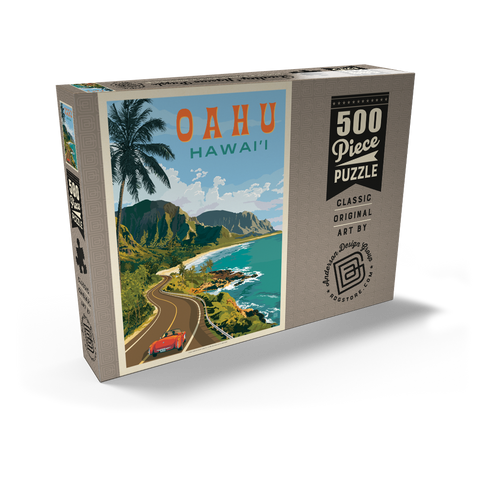 Darstellung des Puzzle Motivs Hawaii: Oahu (North Shore Drive) Hawaii: Oahu (North Shore Drive) 500 Puzzle Schachtel Ansicht2