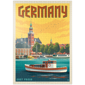 Darstellung des Puzzle Motivs Deutschland: Leer, Ostfriesland - Puzzleteile: 1000