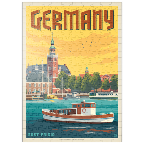 Darstellung des Puzzle Motivs Deutschland: Leer, Ostfriesland puzzleplate Germany: Leer, East Frisia 200 Puzzle
