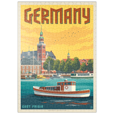 Darstellung des Puzzle Motivs Deutschland: Leer, Ostfriesland puzzleplate Germany: Leer, East Frisia 500 Puzzle