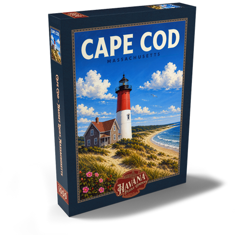 Darstellung des Puzzle Motivs Cape Cod – Nauset Light, Massachusetts Cape Cod – Nauset Light, Massachusetts 1000 Puzzle Schachtel Ansicht2
