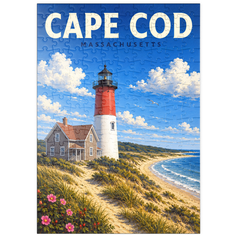 Darstellung des Puzzle Motivs Cape Cod – Nauset Light, Massachusetts puzzleplate Cape Cod – Nauset Light, Massachusetts 200 Puzzle