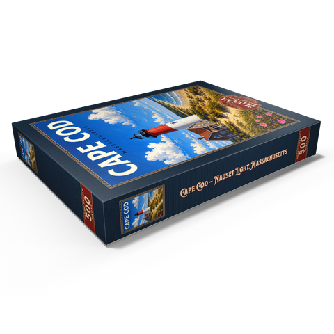 Darstellung des Puzzle Motivs Cape Cod – Nauset Light, Massachusetts Cape Cod – Nauset Light, Massachusetts 500 Puzzle Schachtel Ansicht1