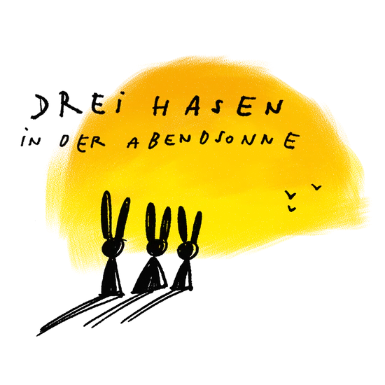 Drei Hasen in der Abendsonne Puzzle