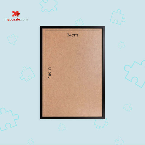 Darstellung des Puzzle Motivs Puzzle Bilderrahmen für 500, 200 oder 100 Teile puzzleplate schwarz 1000