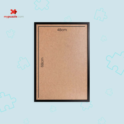 Darstellung des Puzzle Motivs Puzzle Bilderrahmen für 1000 Teile puzzleplate schwarz 1000