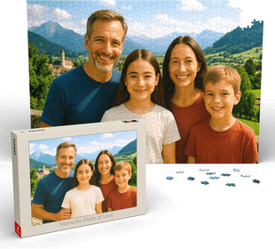 Darstellung des Puzzle-Motivs Personalisiertes Fotopuzzle mit eigenem Bild – individuelles Puzzle – 100 / 200 / 500 / 1000 Teile – persönliches Geschenk – Puzzleteile: 1000