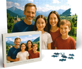 Darstellung des Puzzle-Motivs Personalisiertes Fotopuzzle mit eigenem Bild – individuelles Puzzle – 100 / 200 / 500 / 1000 Teile – persönliches Geschenk – Puzzleteile: 200