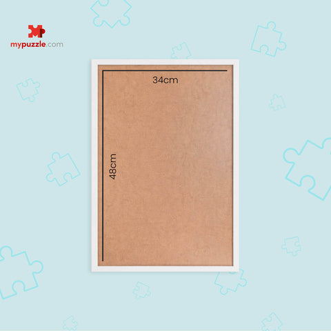 Darstellung des Puzzle Motivs Puzzle Bilderrahmen für 500, 200 oder 100 Teile puzzleplate weiss 1000