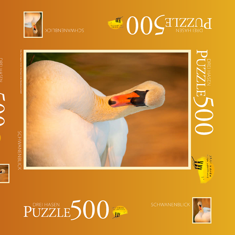 Schwanenblick 500 Puzzle Schachtel 3D Modell