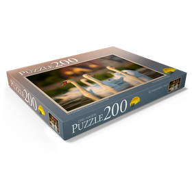 Alternative Darstellung des Puzzle-Motivs Schwanen-Trio – Puzzleteile: 200