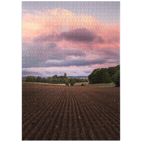 Darstellung des Puzzle-Motivs Lila Wolken – Puzzleteile: 1000