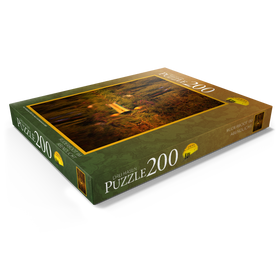 Alternative Darstellung des Puzzle-Motivs Ruderboot im Abendlicht – Puzzleteile: 200