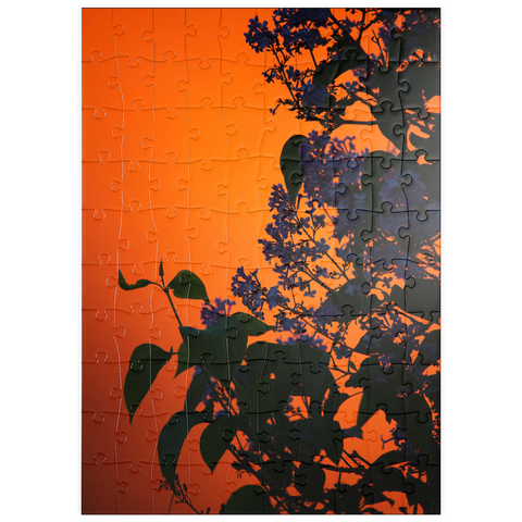 puzzleplate Flieder Silhouette 100 Puzzle