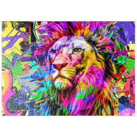 Darstellung des Puzzle-Motivs Fantastic lion – Puzzleteile: 500