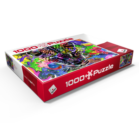 Darstellung des Puzzle Motivs Fantastic leopard - Puzzleteile: 1000