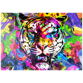 Darstellung des Puzzle-Motivs Fantastic tiger – Puzzleteile: 1000