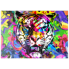 Darstellung des Puzzle-Motivs Fantastic tiger – Puzzleteile: 500