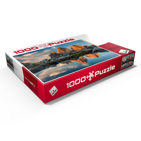Alternative Darstellung des Puzzle-Motivs Die Drei Zinnen – Puzzleteile: 1000