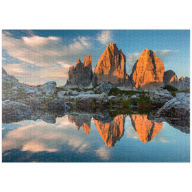 Darstellung des Puzzle-Motivs Die Drei Zinnen – Puzzleteile: 1000
