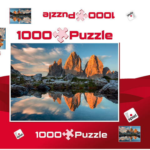 Die Drei Zinnen 1000 Puzzle Schachtel 3D Modell
