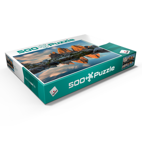 Alternative Darstellung des Puzzle-Motivs Die Drei Zinnen – Puzzleteile: 500