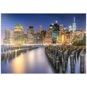 Darstellung des Puzzle Motivs New York Skyline - Puzzleteile: 1000