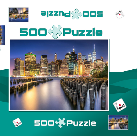 New York Skyline 500 Puzzle Schachtel 3D Modell
