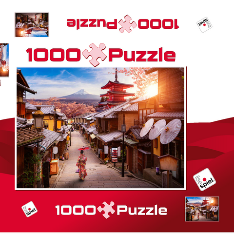 dyllisches Japan 1000 Puzzle Schachtel 3D Modell