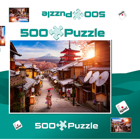 dyllisches Japan 500 Puzzle Schachtel 3D Modell