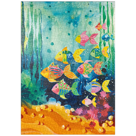 Darstellung des Puzzle Motivs Shoal of Fish - Gabila - Lovely Times - Puzzleteile: 1000
