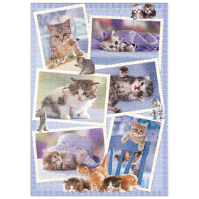 Darstellung des Puzzle-Motivs Cats - Monika Wegner - Little Friends – Puzzleteile: 500