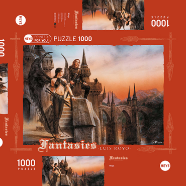 Wings - Luis Royo - Fantasies 1000 Puzzle Schachtel 3D Modell