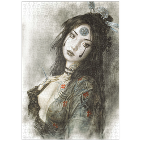 Darstellung des Puzzle Motivs Sadness - Luis Royo - Dead Moon - Puzzleteile: 1000