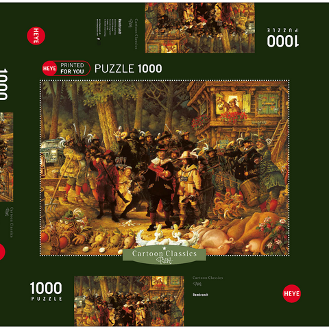 Rembrandt - Michael Ryba - Cartoon Classics 1000 Puzzle Schachtel 3D Modell