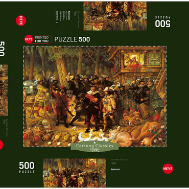 Rembrandt 500 Puzzle Schachtel 3D Modell