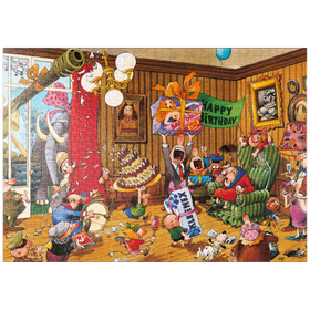 Darstellung des Puzzle Motivs Birthday - Jean-Jacques Loup - Cartoon Classics - Puzzleteile: 1000