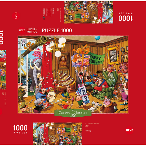 Birthday - Jean-Jacques Loup - Cartoon Classics 1000 Puzzle Schachtel 3D Modell