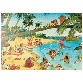Darstellung des Puzzle Motivs Beachies - Jean-Jacques Loup - Cartoon Classics - Puzzleteile: 1000