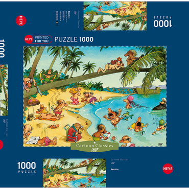 Beachies - Jean-Jacques Loup - Cartoon Classics 1000 Puzzle Schachtel 3D Modell